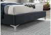 4ft6 Double Fyn Dark Grey Charcoal Linen Fabric Upholstered Bed Frame 5